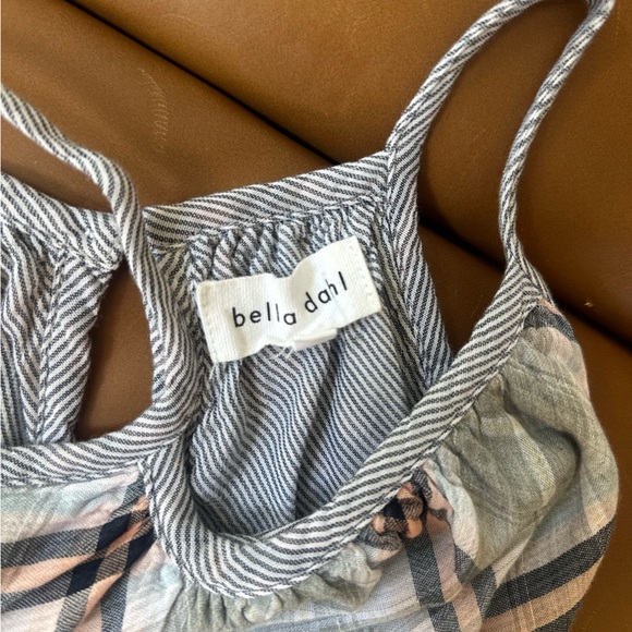 Bella Dahl White and Green Asymmetrical Camisole Top - Picture 4 of 4